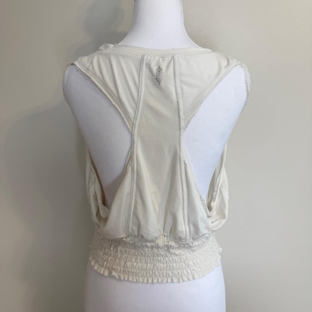 Free People Movement Say My Name Smocked Tank Top Womens S Boho Yoga Athleisure - Picture 4 of 8